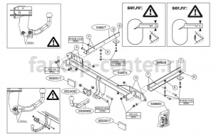 Фаркоп Brink для CHEVROLET CRUZE седан 2009-2015. Артикул 548600