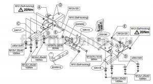 Фаркоп Brink для SUZUKI GRAND VITARA 2005-2016. Артикул 535100