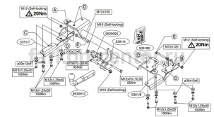 Фаркоп Brink для SUZUKI GRAND VITARA 2005-2016. Артикул 535100