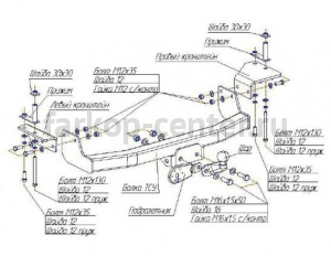 Фаркоп Bosal Russia для SSANG YONG ACTYON SPORTS 2006-2012. Артикул 6453-F