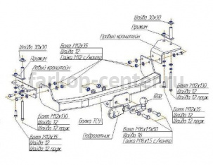 Фаркоп Bosal Russia для SSANG YONG ACTYON SPORTS 2006-2012. Артикул 6453-F