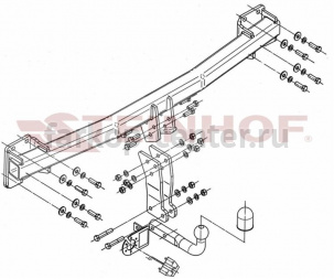 Фаркоп Steinhof для VOLKSWAGEN TOUAREG 2002-2010. Артикул A-092