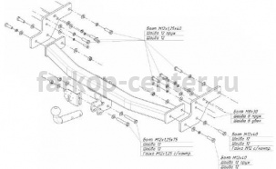 Фаркоп Bosal Russia для MAZDA CX-9 2008-2013. Артикул 4527-A