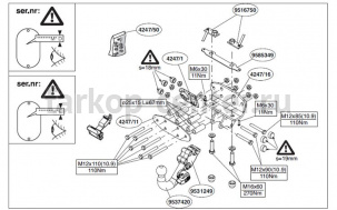 Фаркоп Brink для LEXUS LX 2007-2019г. Артикул 424700