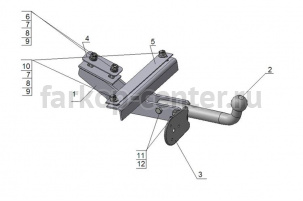 Фаркоп Avtos для HYUNDAI MATRIX 2001-2010. Артикул HY14