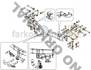 Фаркоп Aragon для KIA SORENTO PRIME 2015-2019г. Артикул E3004DA