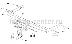 Фаркоп Baltex для SKODA YETI 2009-2014. Артикул 21.1933.32