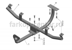 Фаркоп Avtos для CHEVROLET NIVA 2002-2019г. Артикул VAZ-23