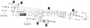 Фаркоп Baltex для SEAT TOLEDO 2012-2019г. Артикул 21.2873.12