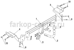 Фаркоп Auto-Hak для KIA VENGA 2009-2019г. Артикул T 58