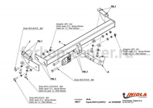 Фаркоп Imiola для TOYOTA RAV4 1994-2000. Артикул T-017