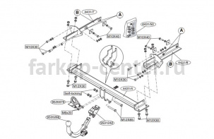 Фаркоп Brink для MERCEDES-BENZ A-CLASS W169 2004-2012. Артикул 443100
