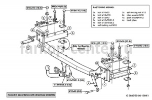 Фаркоп Brink для AUDI A4 1994-2000. Артикул 268500