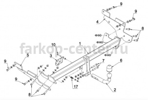 Фаркоп Auto-Hak для MAZDA CX-5 2011-2017. Артикул M 69