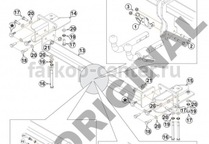 Фаркоп Aragon для LAND ROVER DISCOVERY 2017-2019г. Артикул E3501DS