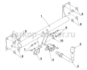 Фаркоп Auto-Hak для BMW X5 E70 2007-2013. Артикул B 10A