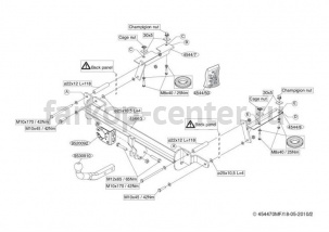 Фаркоп Brink для OPEL ZAFIRA B 2005-2012. Артикул 454400