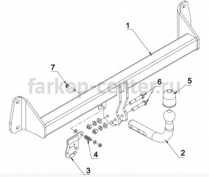 Фаркоп Auto-Hak для BMW 2-SERIES F45 2014-2019г. Артикул B 27