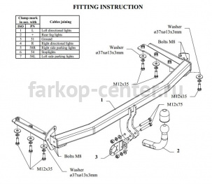 Фаркоп Auto-Hak для HONDA CIVIC 2006-2012. Артикул Y 32