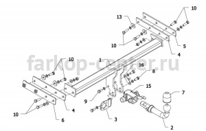 Фаркоп Auto-Hak для VOLVO XC70 2007-2016. Артикул L24A