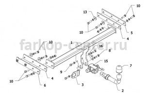 Фаркоп Auto-Hak для VOLVO XC70 2007-2016. Артикул L24A