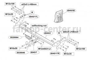 Фаркоп Brink для VOLVO XC90 2002-2015. Артикул 404500
