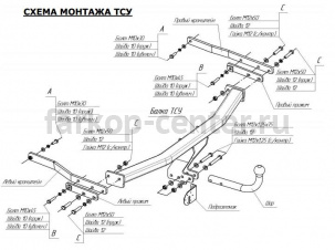 Фаркоп Bosal Russia для RENAULT GRAND SCENIC  2003-2009. Артикул 1425-A