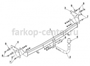 Фаркоп Auto-Hak для KIA RIO 2011-2017. Артикул T 68