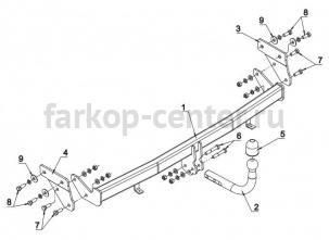 Фаркоп Auto-Hak для KIA RIO 2011-2017. Артикул T 68