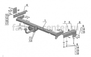 Фаркоп Avtos для LEXUS RX 1998-2003. Артикул LX01