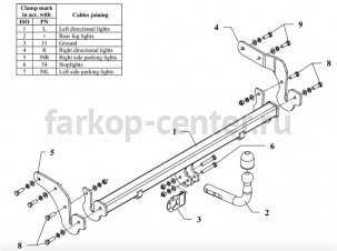 Фаркоп Auto-Hak для HYUNDAI MATRIX 2001-2010. Артикул J 55