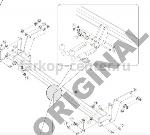 Фаркоп Aragon для CITROEN C4 GRAND PICASSO 2013-2019г. Артикул E1220BA
