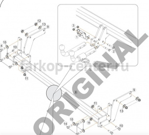 Фаркоп Aragon для CITROEN C4 GRAND PICASSO 2013-2019г. Артикул E1220BA