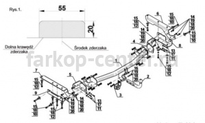 Фаркоп Steinhof для TOYOTA RAV4 2013-2019г. Артикул T-194