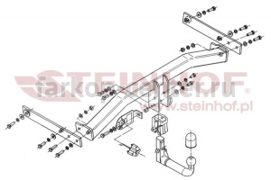 Фаркоп Steinhof для VOLKSWAGEN TIGUAN 2007-2016. Артикул V-129