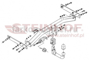 Фаркоп Steinhof для VOLKSWAGEN TIGUAN 2007-2016. Артикул V-129