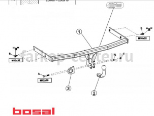 Фаркоп Bosal для SKODA OCTAVIA A5 2004-2013. Артикул 033-491