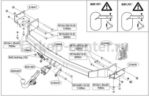 Фаркоп Brink для HYUNDAI SANTA FE  2006-2012. Артикул 518400