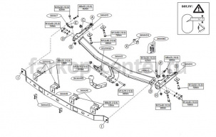 Фаркоп Brink для VOLKSWAGEN CADDY 2004-2019г. Артикул 565000