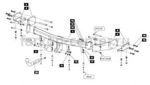 Фаркоп Baltex для HYUNDAI SANTA FE  2006-2012. Артикул 10.1970.12