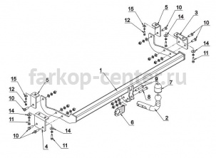 Фаркоп Auto-Hak для MERCEDES-BENZ CITAN 2012-2019г. Артикул G 54