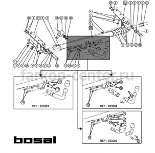 Фаркоп Bosal для CITROEN C4 2004-2010. Артикул 033-291