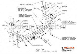 Фаркоп Imiola для HONDA CR-V 1997-2002. Артикул H-012
