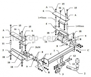 Фаркоп Auto-Hak для SUZUKI SX4 2006-2013. Артикул W 27