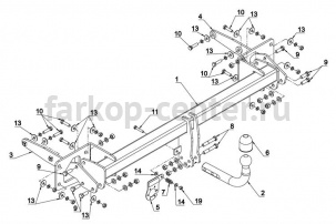 Фаркоп Auto-Hak для MERCEDES-BENZ R-CLASS W251 2006-2014. Артикул D 51