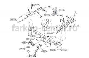 Фаркоп Brink для MERCEDES-BENZ B-CLASS W245 2005-2011. Артикул 443100