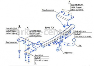 Фаркоп Avtos для TOYOTA VERSO 2009-2013. Артикул TY24