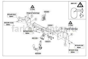 Фаркоп Brink для BMW X1 E84 2009-2015. Артикул 525200