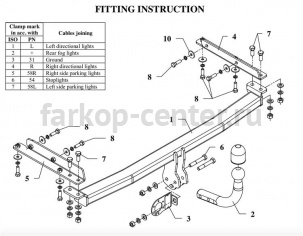 Фаркоп Auto-Hak для NISSAN MICRA 2003-2010. Артикул V 60