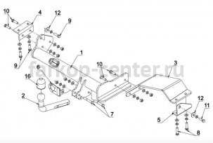 Фаркоп Auto-Hak для TOYOTA PREVIA 2000-2006. Артикул 0 60